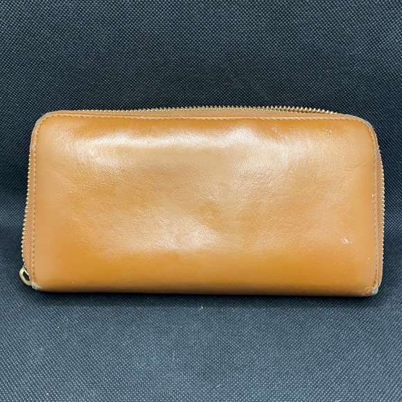 Tory burch cognac brown zip wallet - Picture 2 of 11